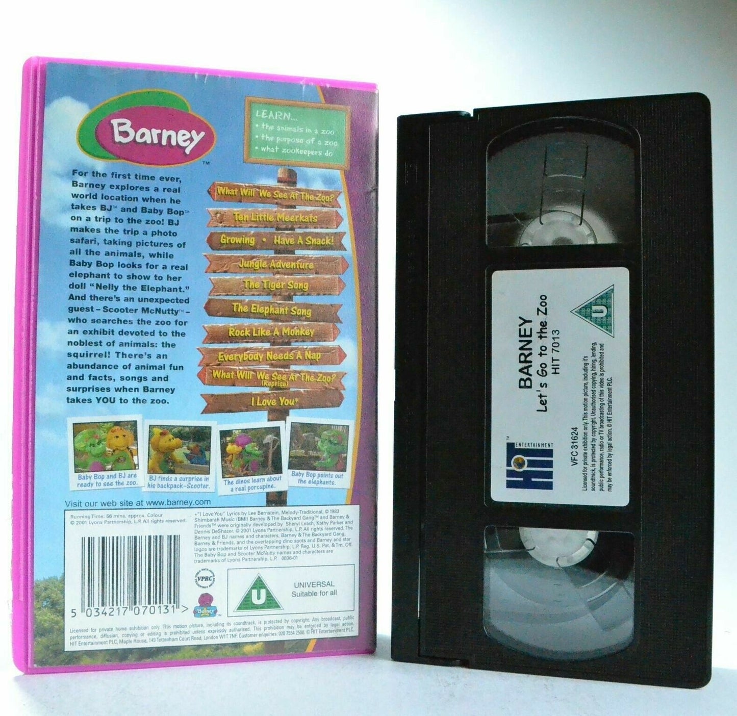 Barney: Let's Go To The Zoo - Animated - Educational - Animal Fun - Kids - VHS-