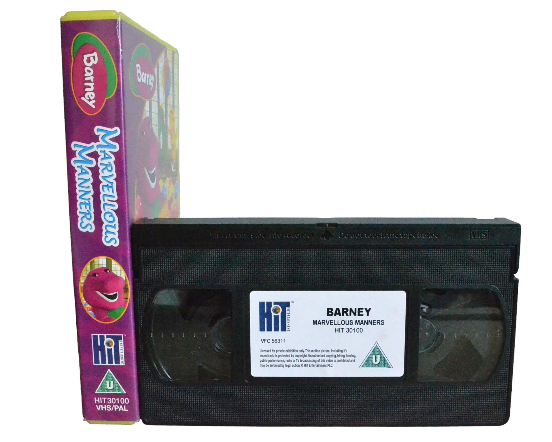 Barney : Marvellous Manners - Hit Entertainment - HIT30100 - Children - Pal - VHS-