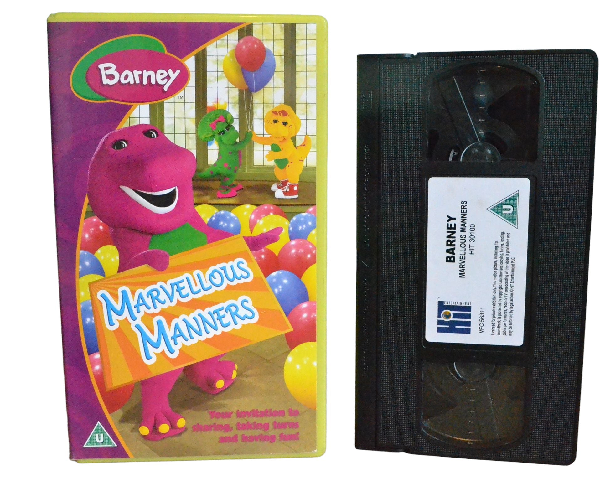 Barney : Marvellous Manners - Hit Entertainment - HIT30100 - Children - Pal - VHS-