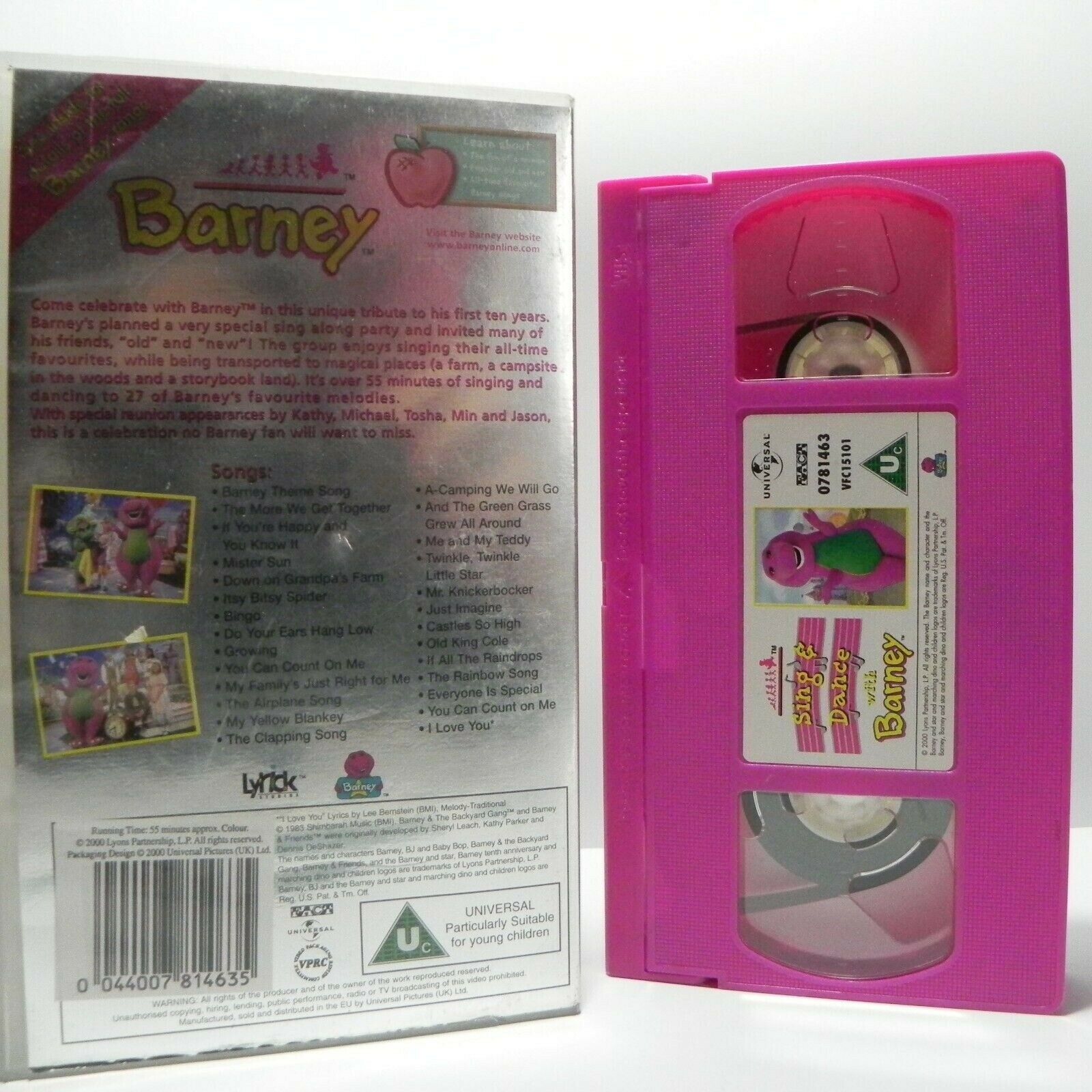 Barney: Sing And Dance - Hologram Sleeve - Educational - Children's - Pal VHS-