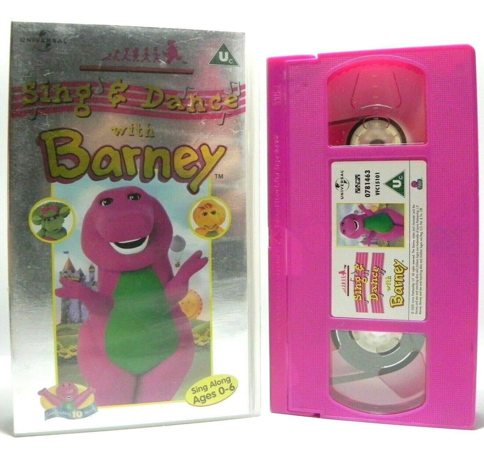 Barney: Sing And Dance - Hologram Sleeve - Educational - Children's - Pal VHS-