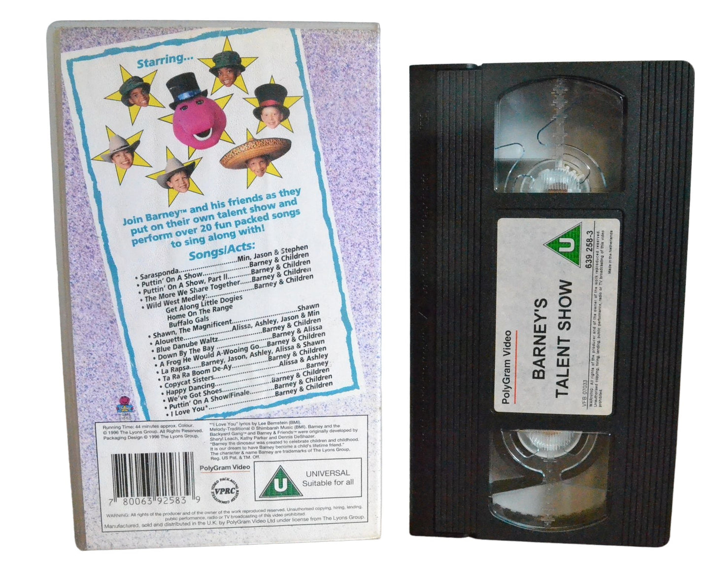 Barney : Talent Show - PolyGram Video - 6392583 - Children - Pal - VHS-