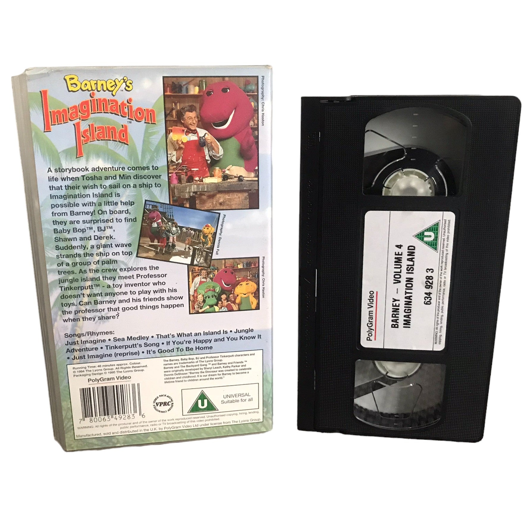 Barney's Imagination Island - David Joyner - Polygram Video - Childrens - Pal - VHS-