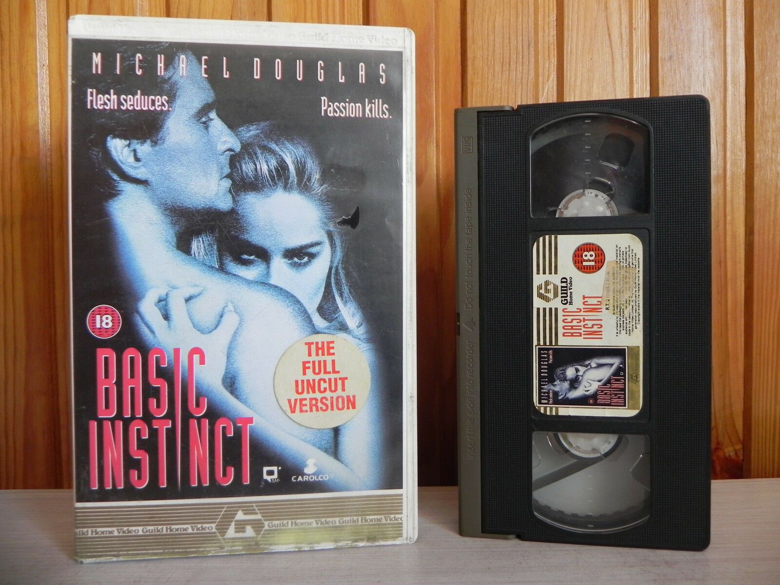 Basic Instinct - Sharon Stone - Big Box - Uncut - Thriller - Douglas - Pal VHS-