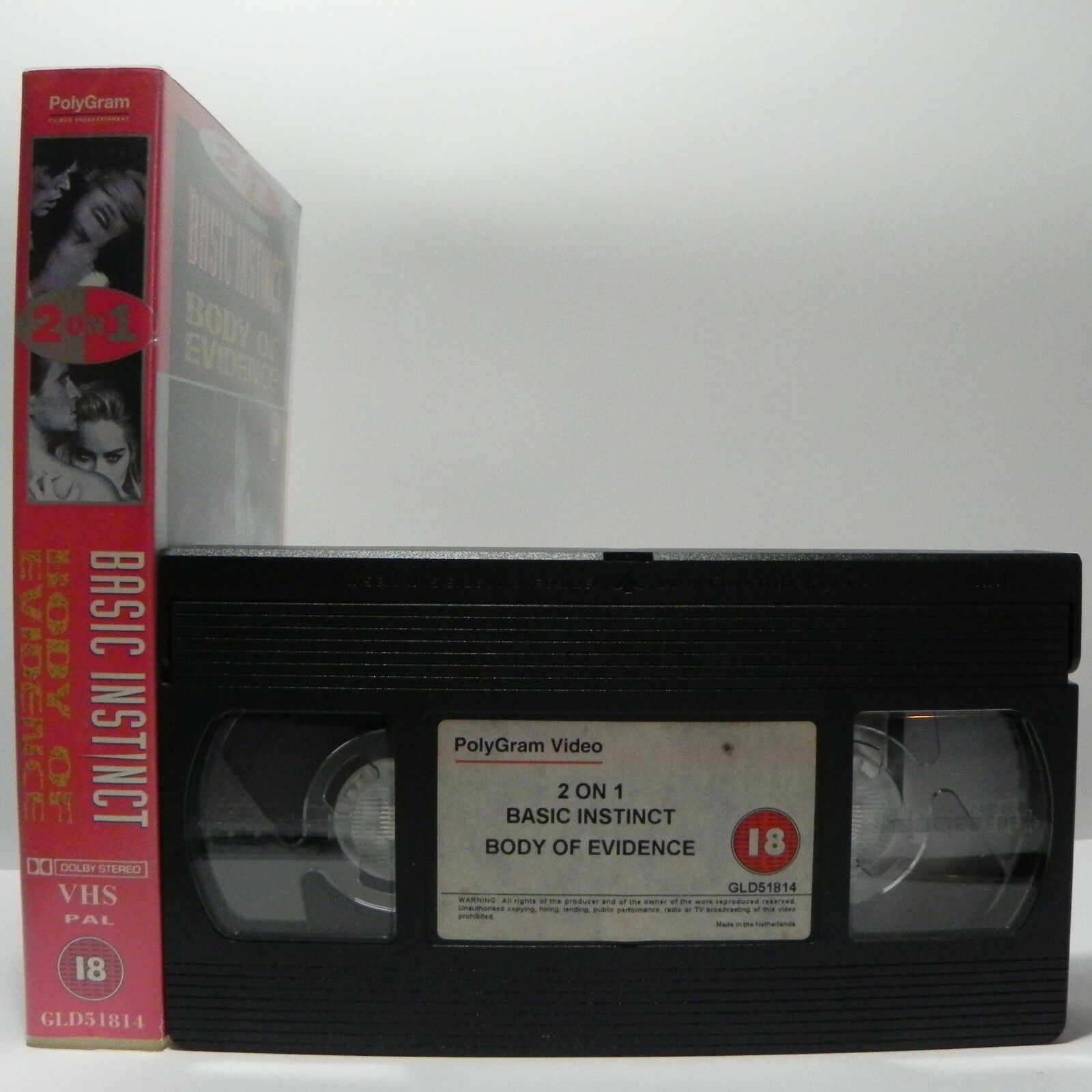 Basic Instinct/Body Of Evidence: Sharon Stone/Madonna - 2 On 1 - Pal VHS-