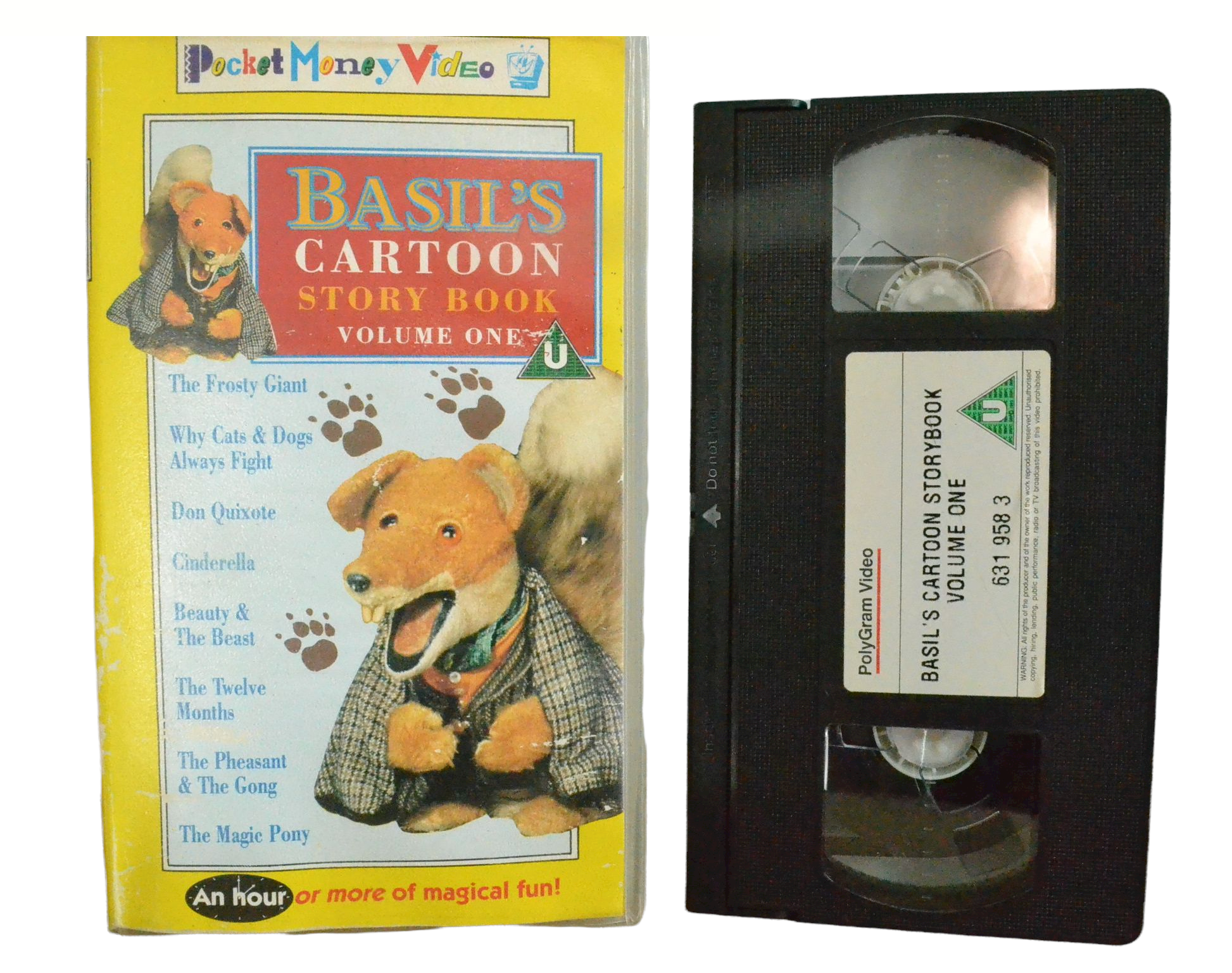 Basil's Cartoon Story Book Volume One - Basil Brush - Universal - Children - Pal VHS-