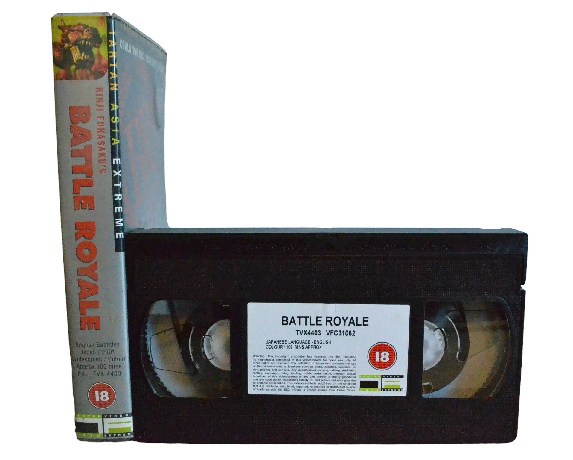 Battle Royale - Tatsuya Fujiwara - Tartan Video - Action - Pal - VHS-