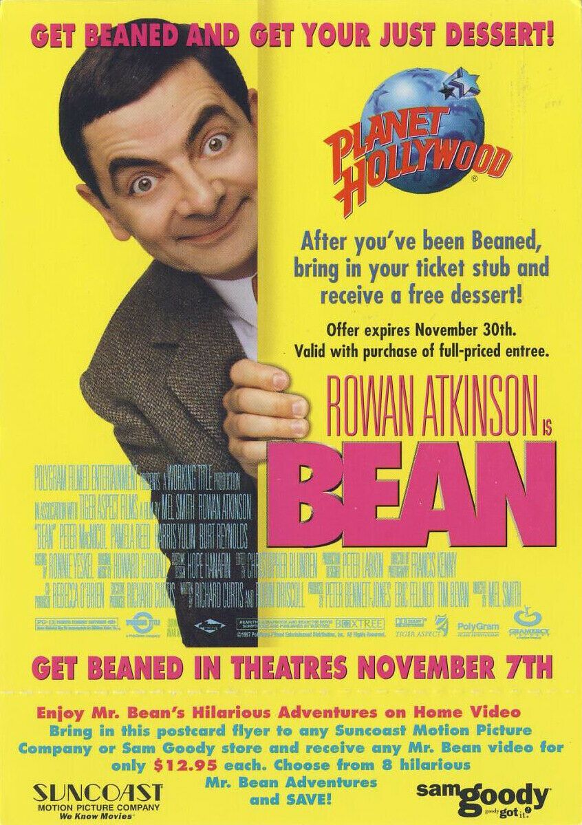 Bean: The Ultimate Disaster Movie; [Free Postcard] Comedy - Rowan Atkinson - VHS-