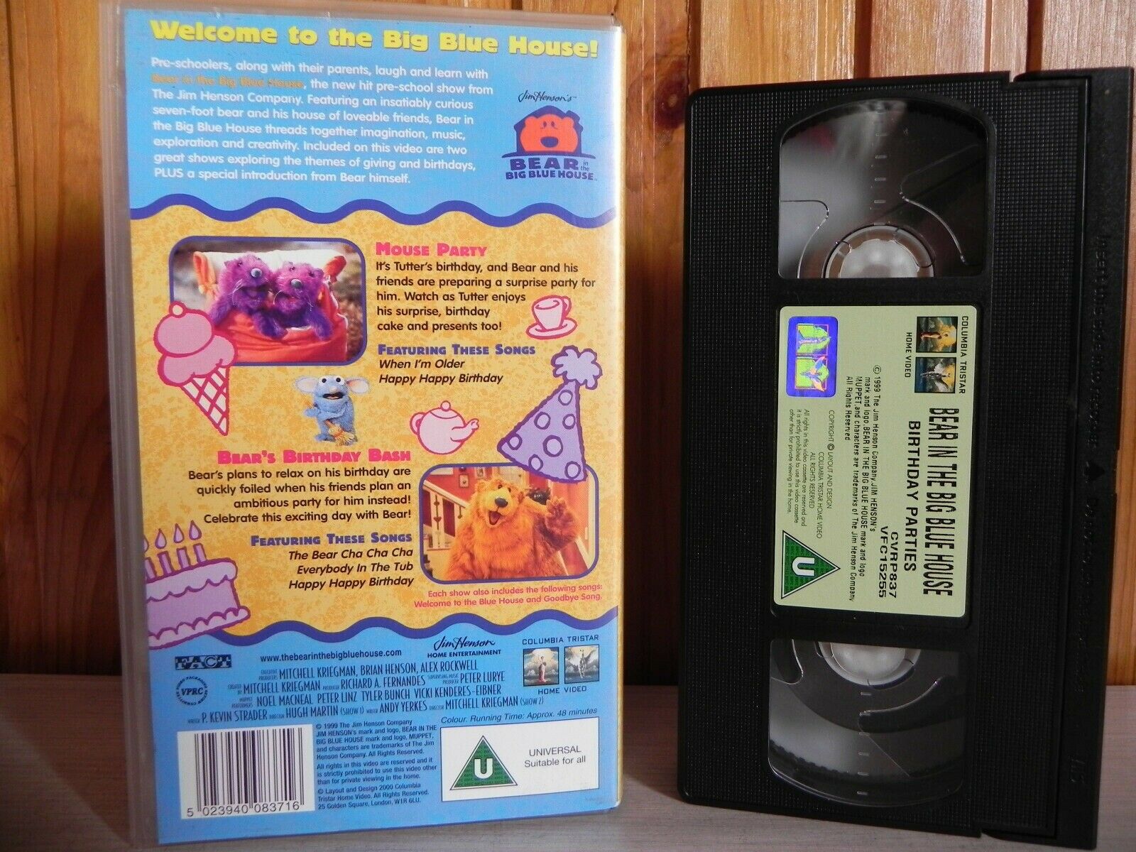 Bear In The Big Blue House - Birthday Parties - Kid's Education Games - Pal VHS-