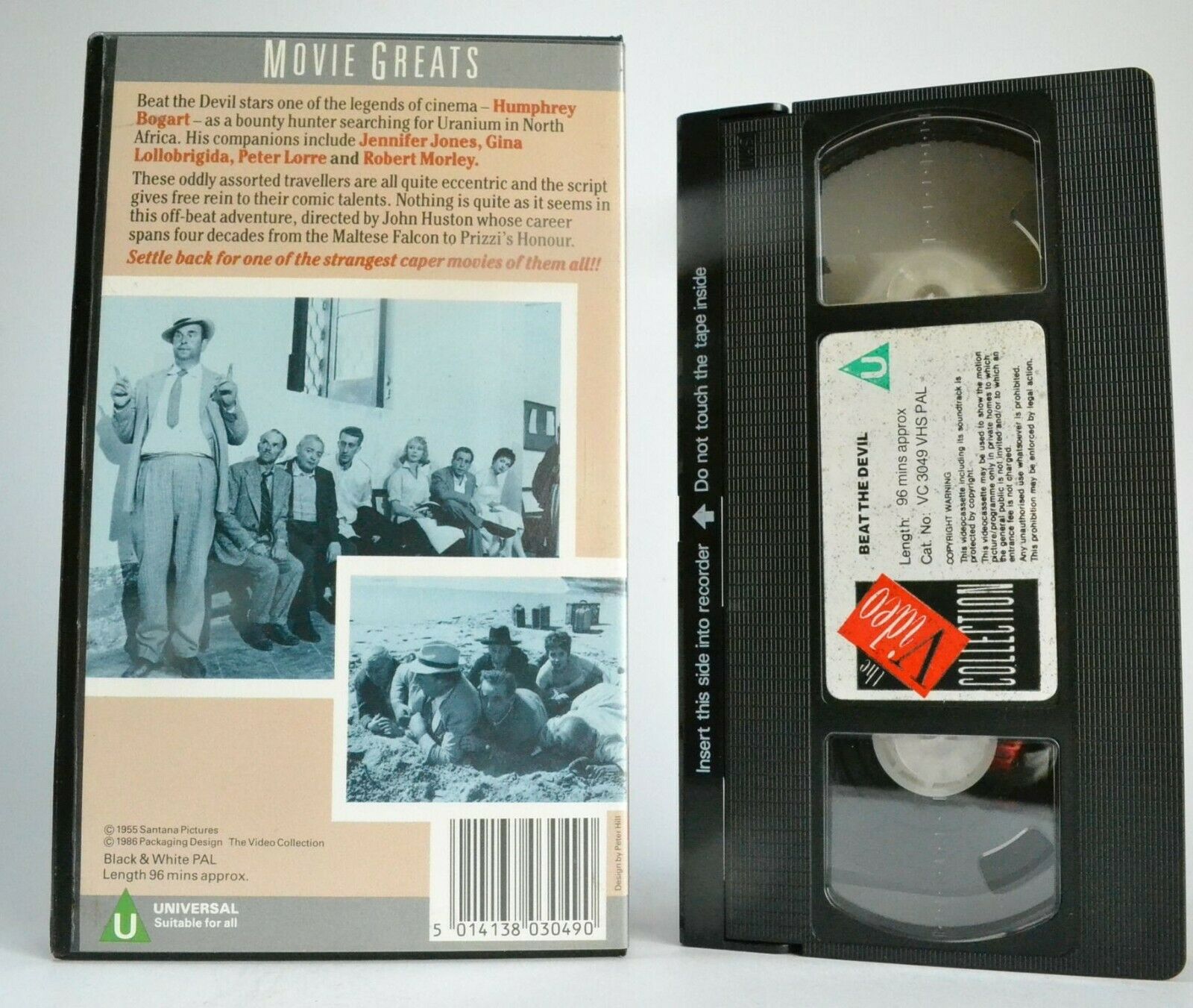 Beat The Devil (1963): Action Adventure - Humphrey Bogart / Jennifer Jones - VHS-