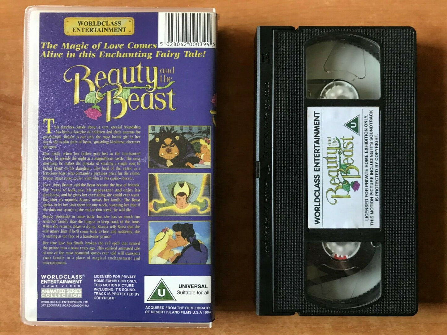 Beauty And The Beast: Worldclass Entertainment - Animated Children's - Pal VHS-