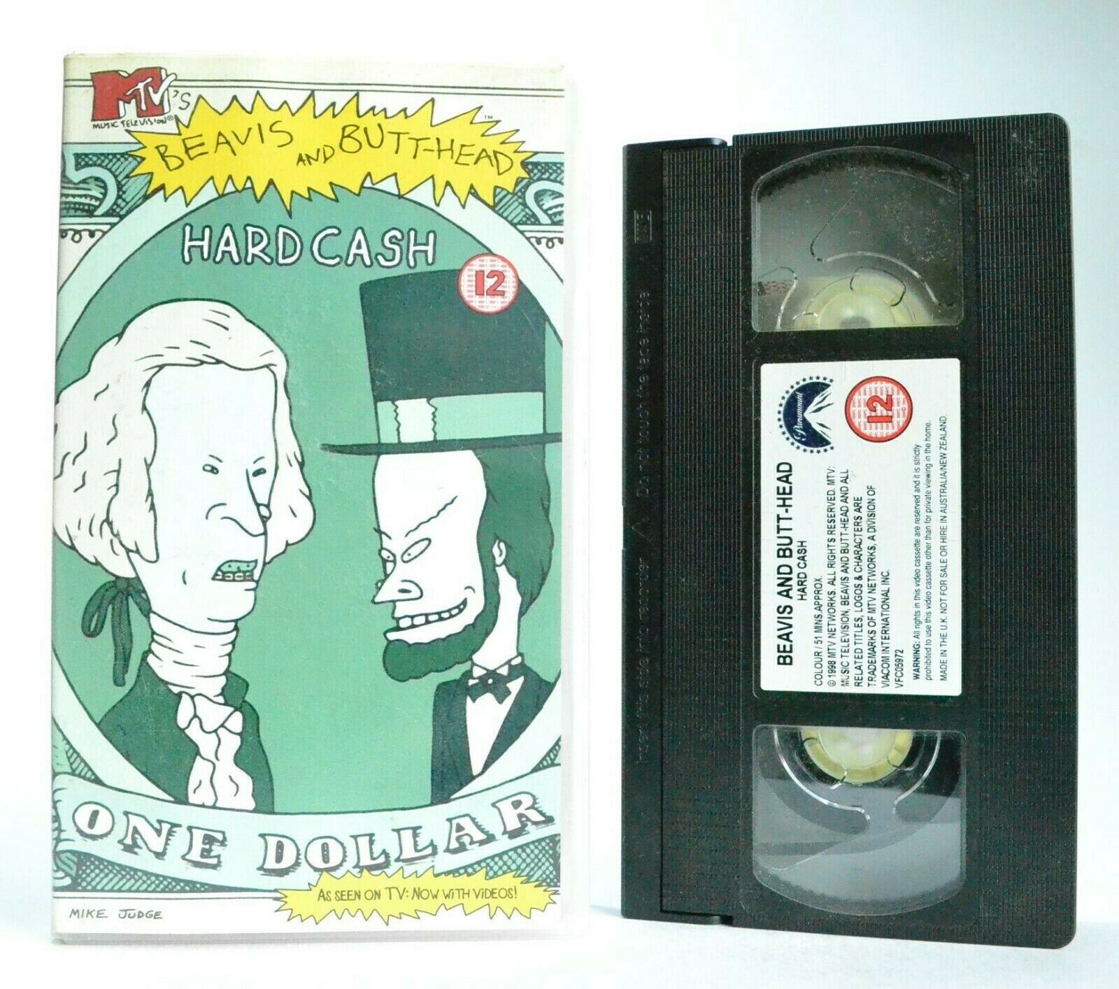 Beavis And Butt-Head: Hard Cash - Classic MTV Animation - Comedy - Pal VHS-