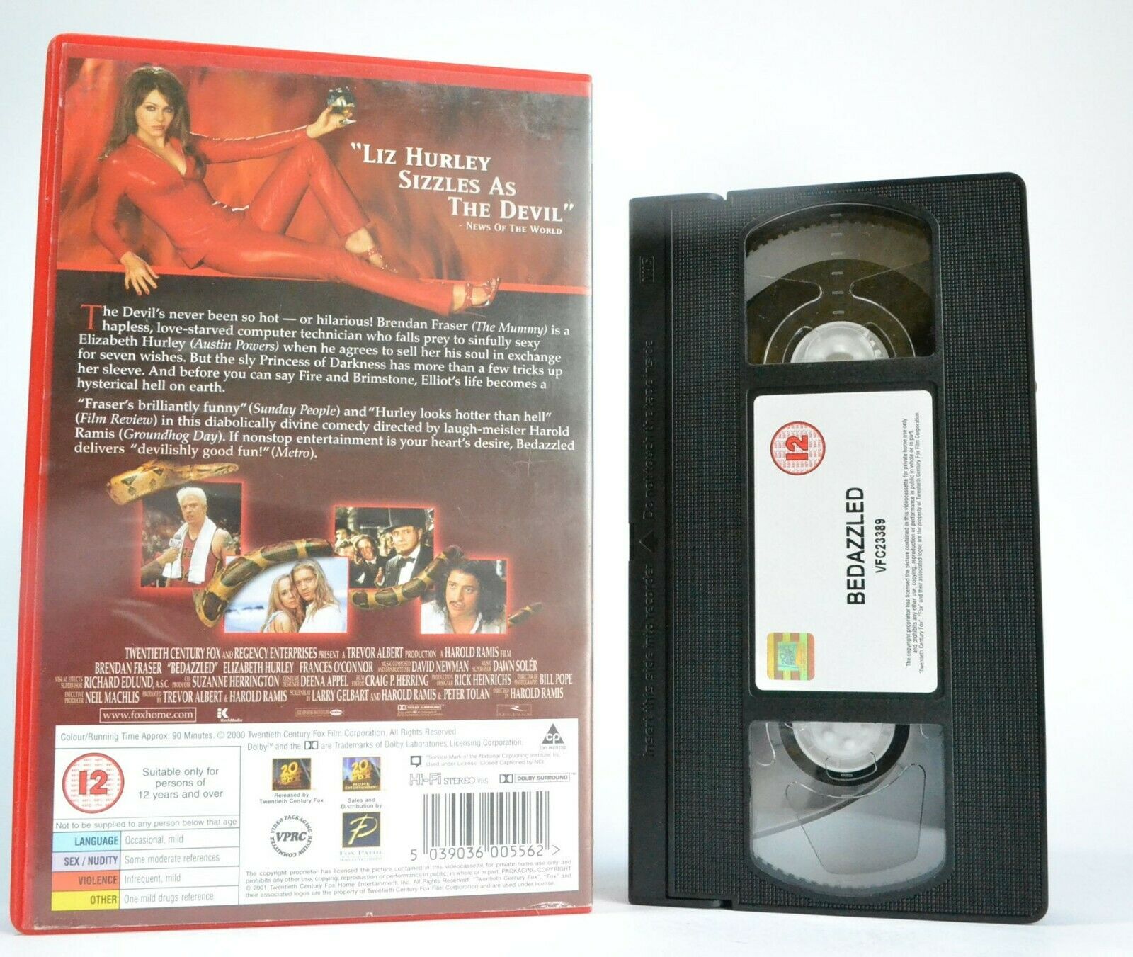 Bedazzled: Diabolically Divine Comedy - Large Box - Elizabeth Hurley - Pal VHS-