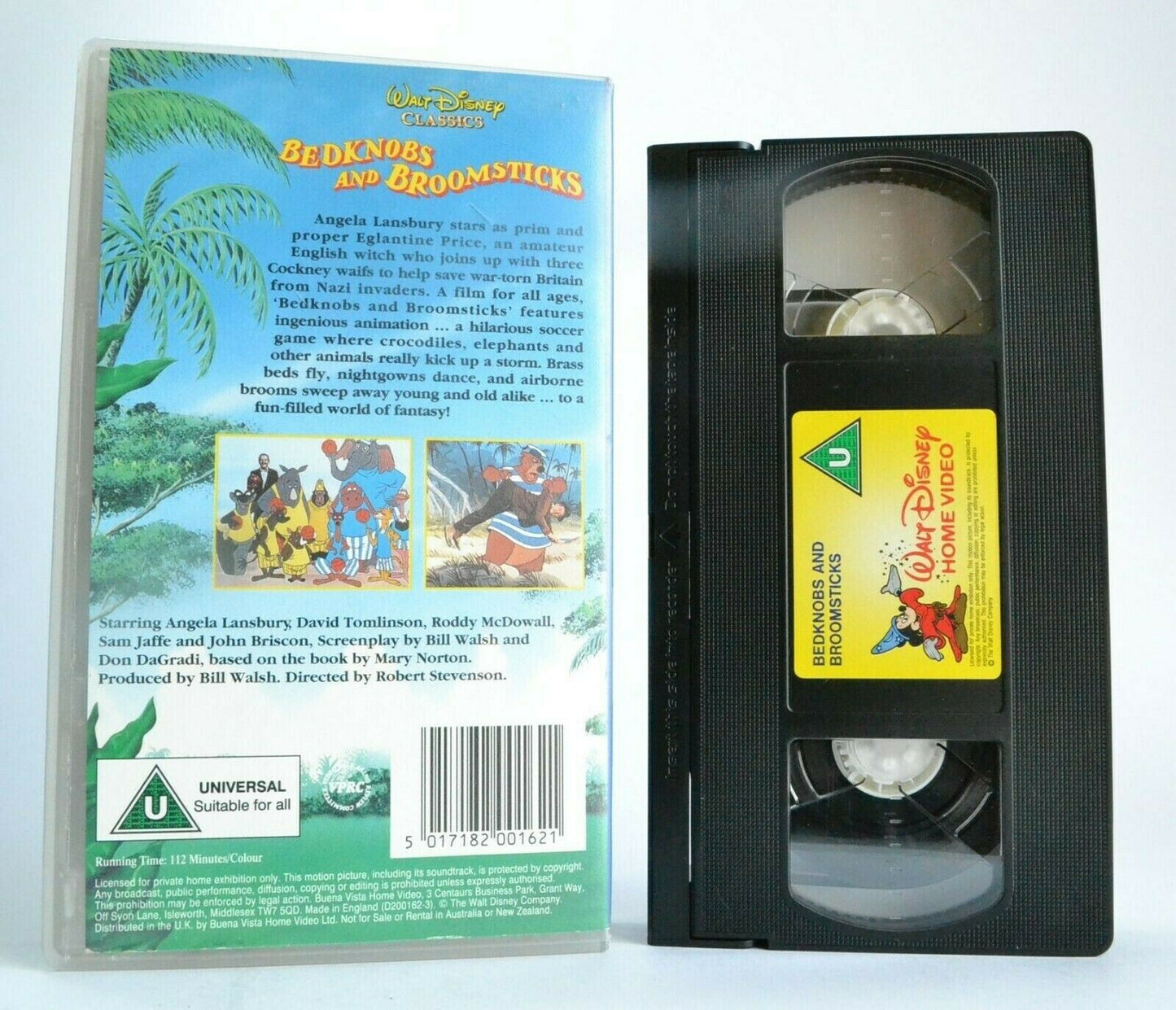 Bedknobs And Broomsticks (1971) - Animated Musical - Disney - Children's - VHS-