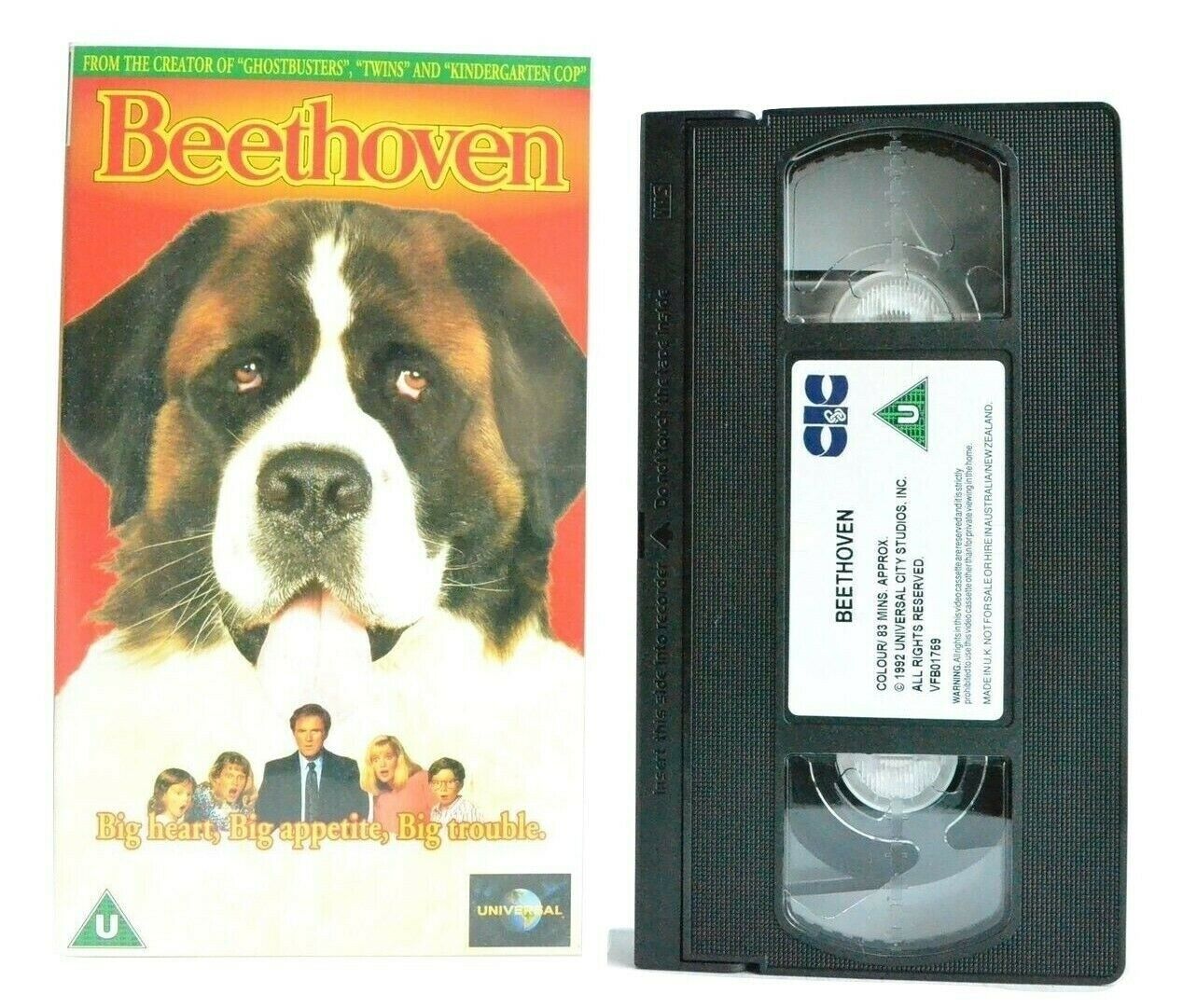 Beethoven: (1992) Family Comedy - Big Dog, Big Troubles - Children's - Pal VHS-