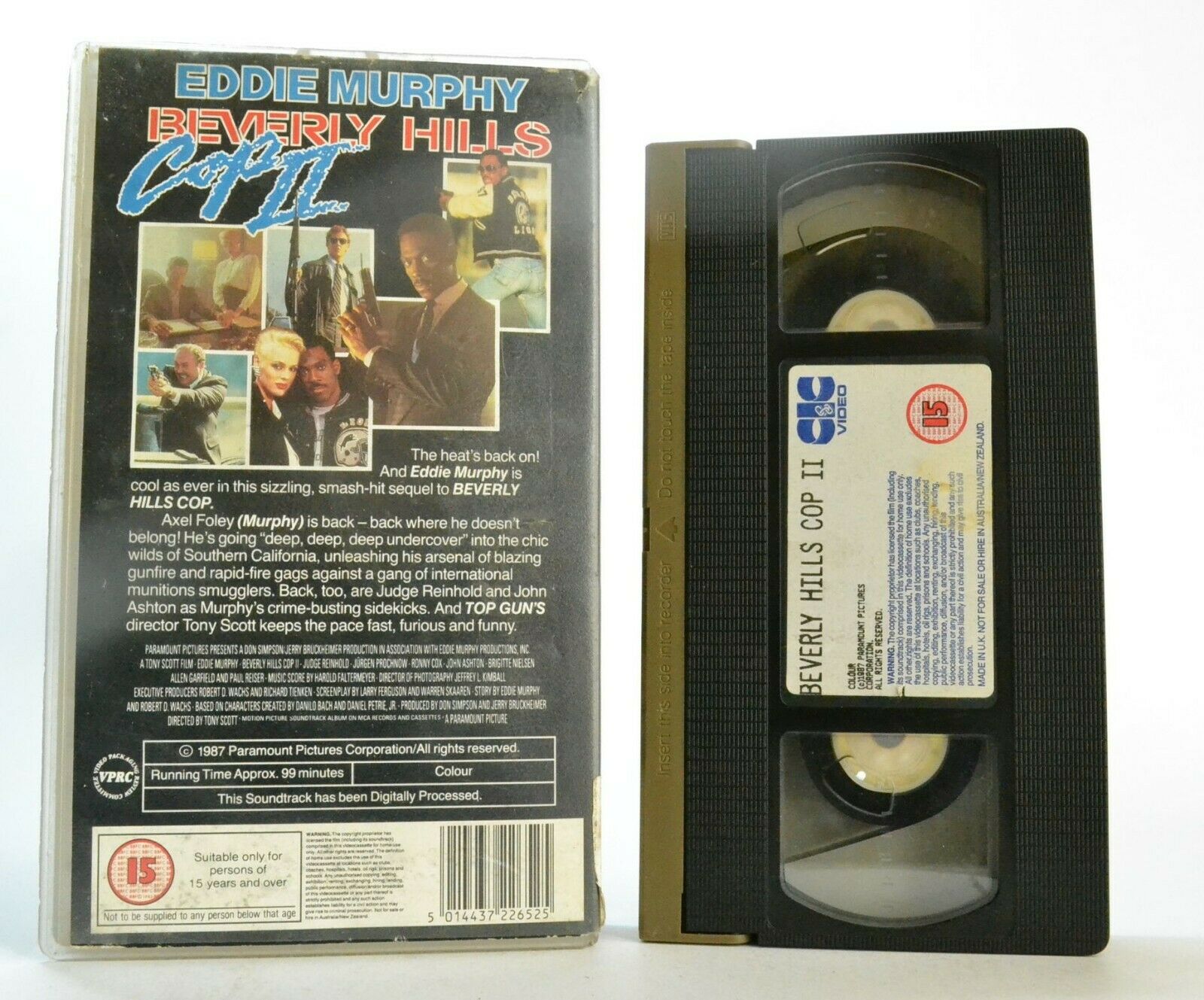 Beverly Hills Cop 2: Axel Foley Style - Action Comedy - Eddie Murphy - Pal VHS-