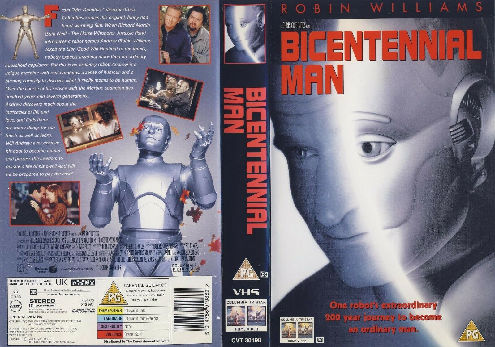 Bicentennial Man: A C.Columbus Film - Sc-Fi Drama - Large Box - R.Williams - VHS-