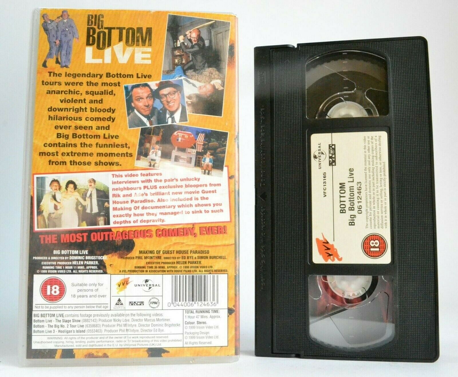 Big Bottom Live: The Best Of - Guest House Paradiso - Comedy - Rik Mayall - VHS-