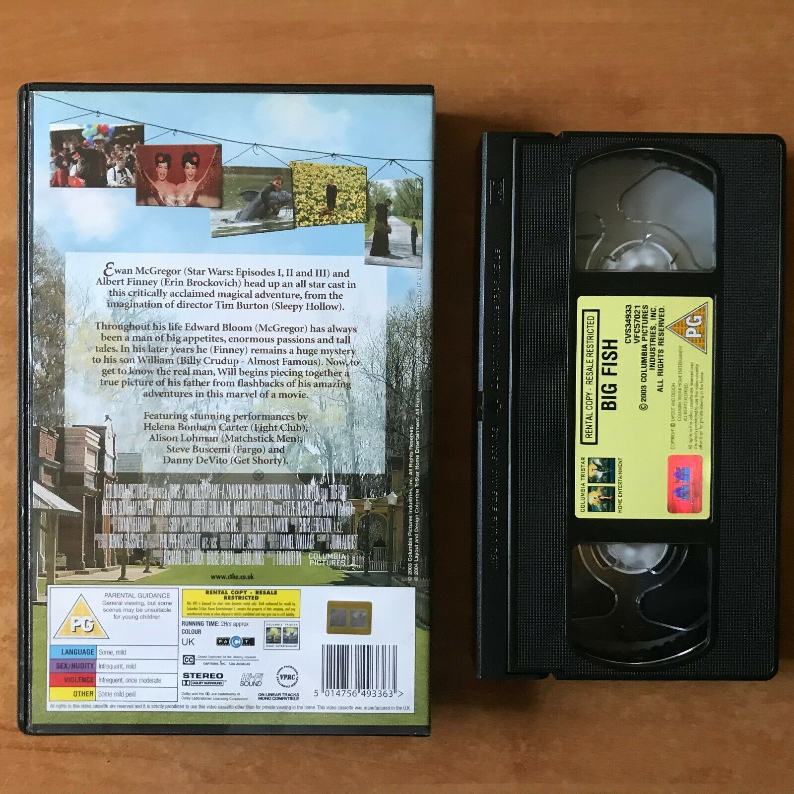 Big Fish (2003); [Tim Burton] Fantasy - Large Box [Rental] Ewan McGregor - VHS-