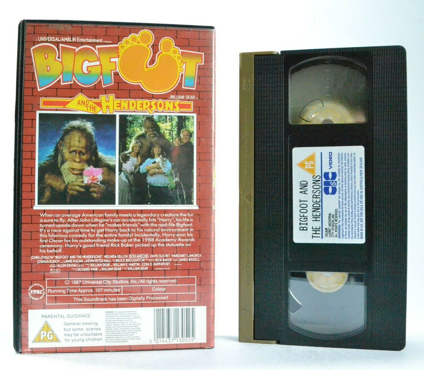 Big Foot And The Hendersons - CIC Video - Family - Comedy - John Lithgow - VHS-