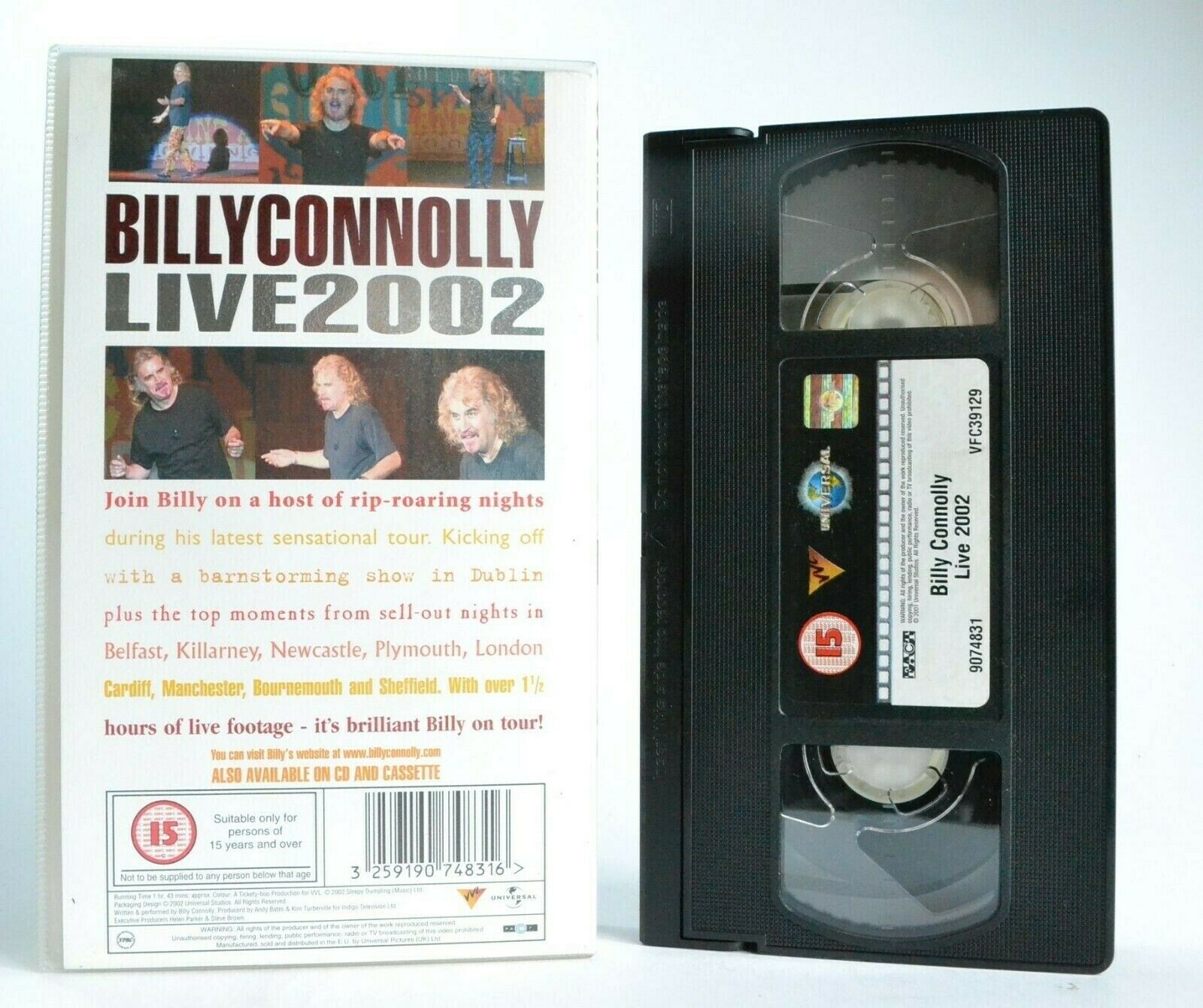 Billy Connolly: Dublin 2002 - Stand-Up - Comedy - Live Performance - Pal VHS-