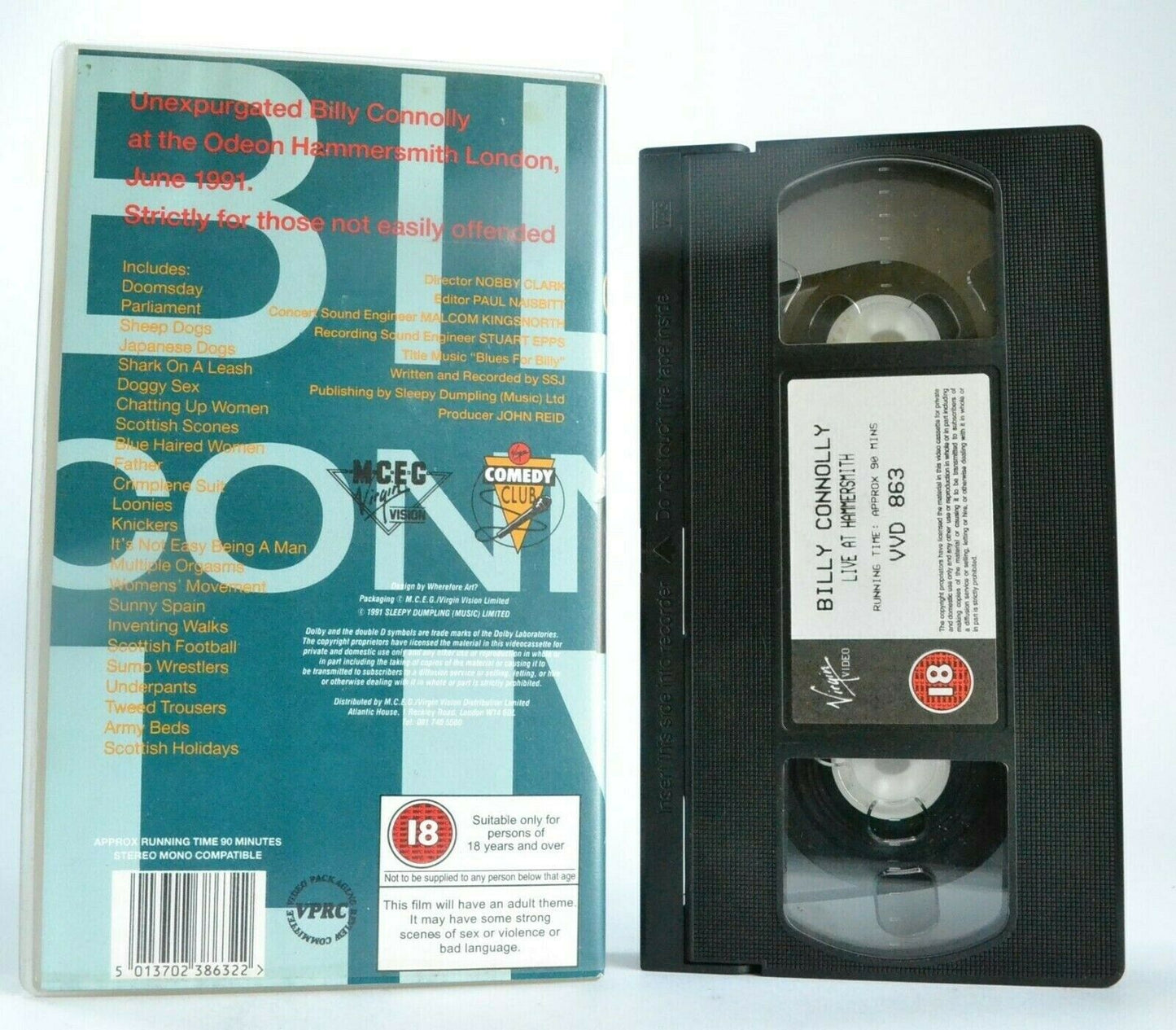 Billy Connolly: Live - (1991) Odeon Hammersmith/London - Stand-Up - Comedy - VHS-