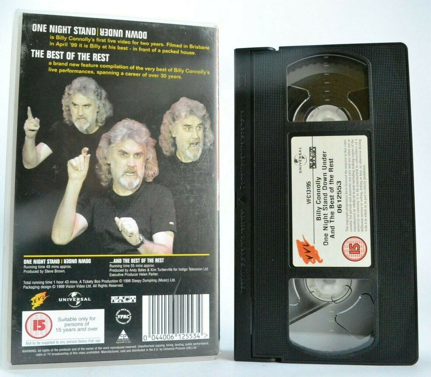 Billy Connolly Live'99: One Night Stand/Down Under - Stand-Up - Comedy - Pal VHS-