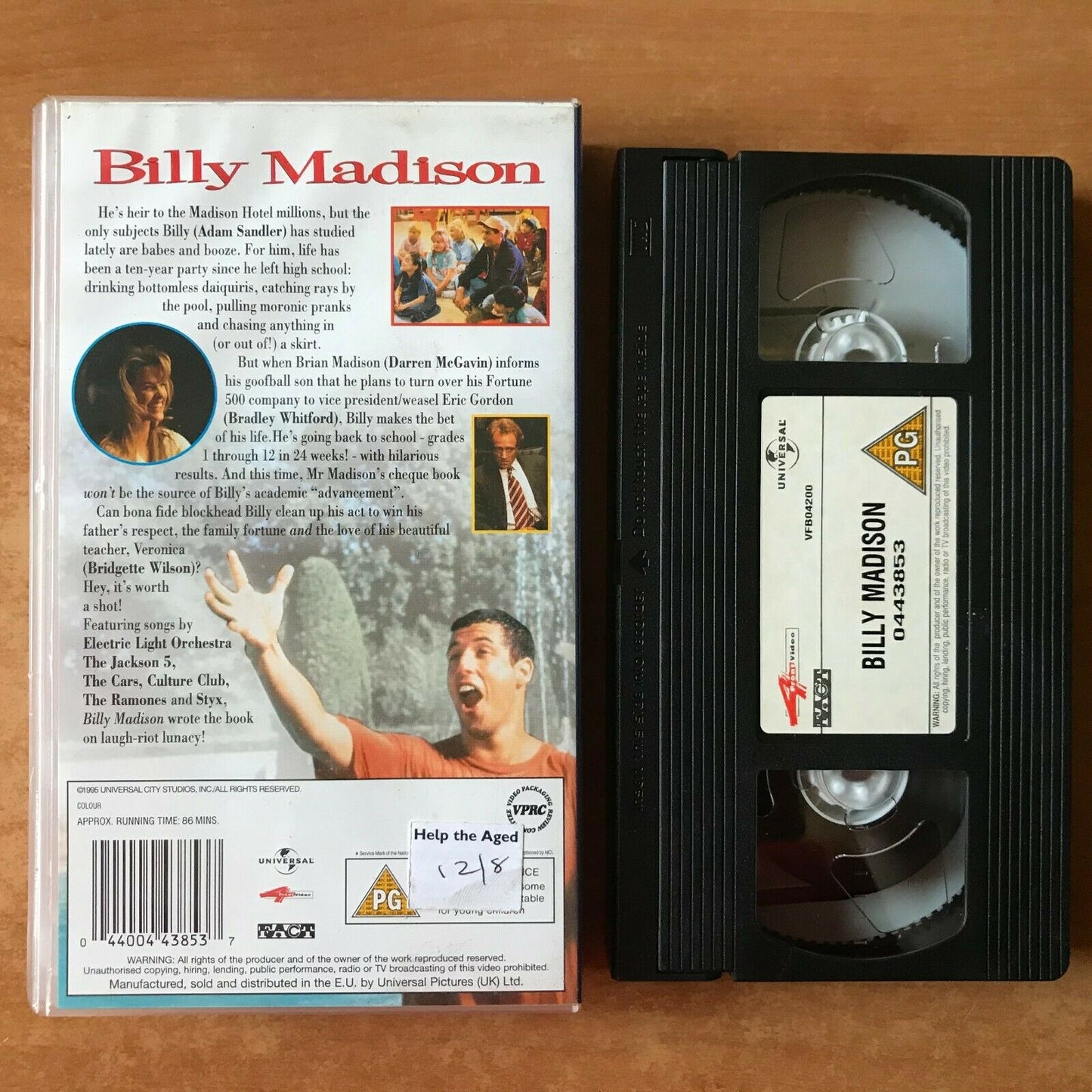 Billy Madison (1995): Comedy; [The Ramones / Jacksons 5] Adam Sandler - Pal VHS-