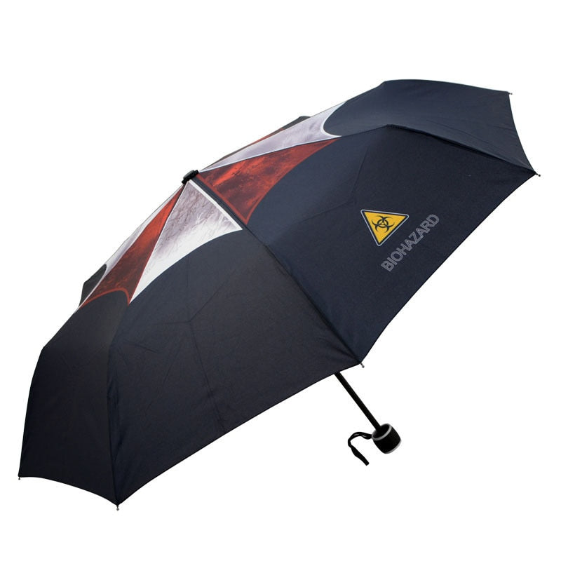 Biohazard - Resident Evil - Umbrella Corporation - Pocket Rain Protection With Ergonomic Grip - Manual Open Umbrella - Movie Prop Item-