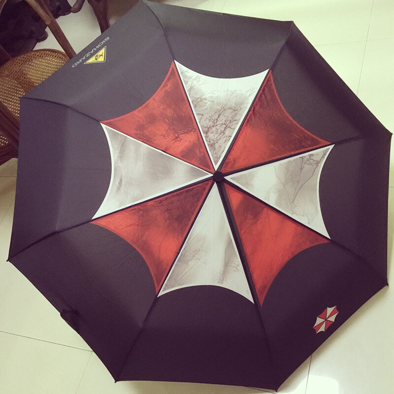 Biohazard - Resident Evil - Umbrella Corporation - Pocket Rain Protection With Ergonomic Grip - Manual Open Umbrella - Movie Prop Item-