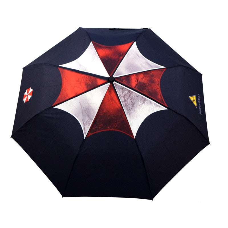 Biohazard - Resident Evil - Umbrella Corporation - Pocket Rain Protection With Ergonomic Grip - Manual Open Umbrella - Movie Prop Item-