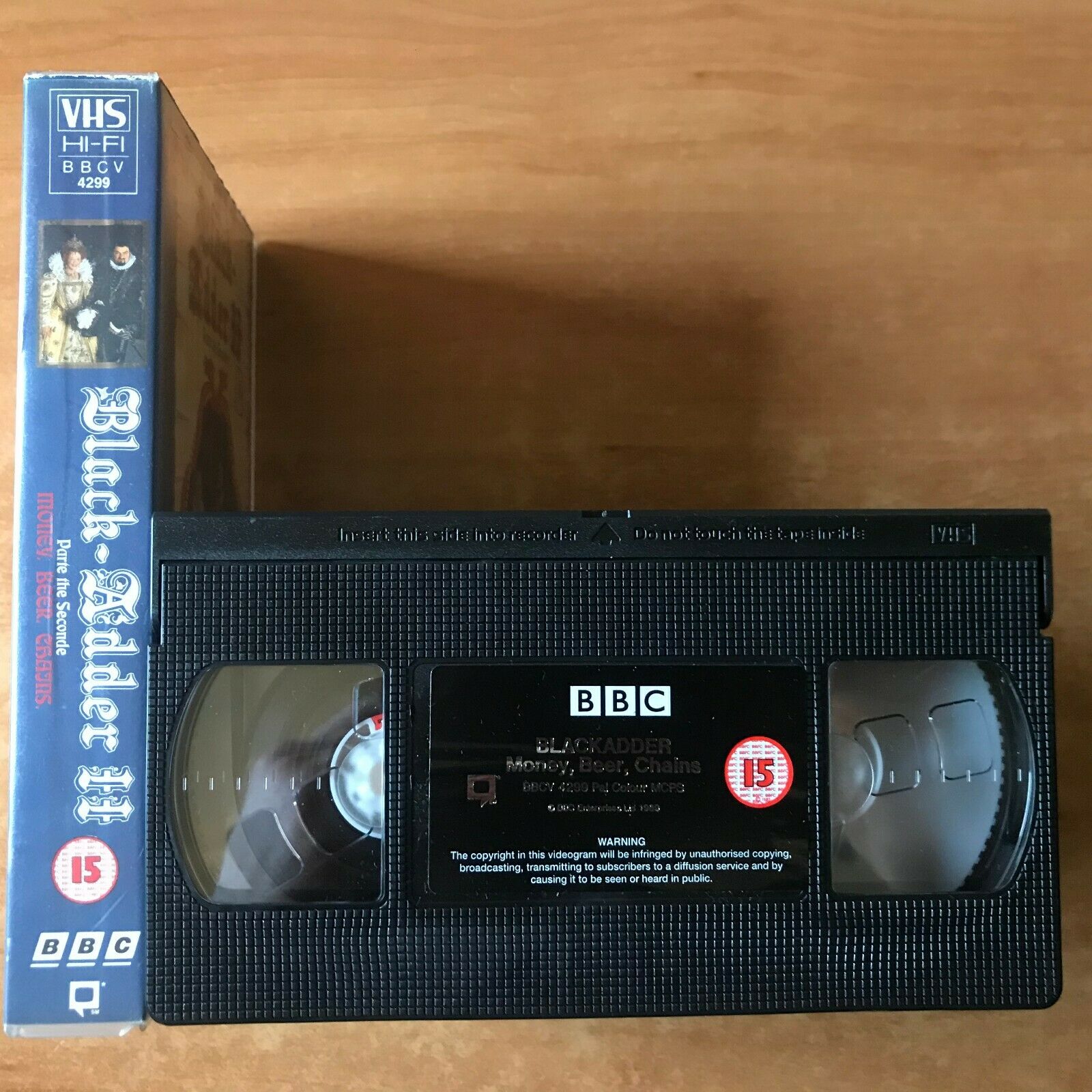 Black Adder 11 (BBC) Parte The Seconde [Money / Beer / Chains] TV Show - Pal VHS-