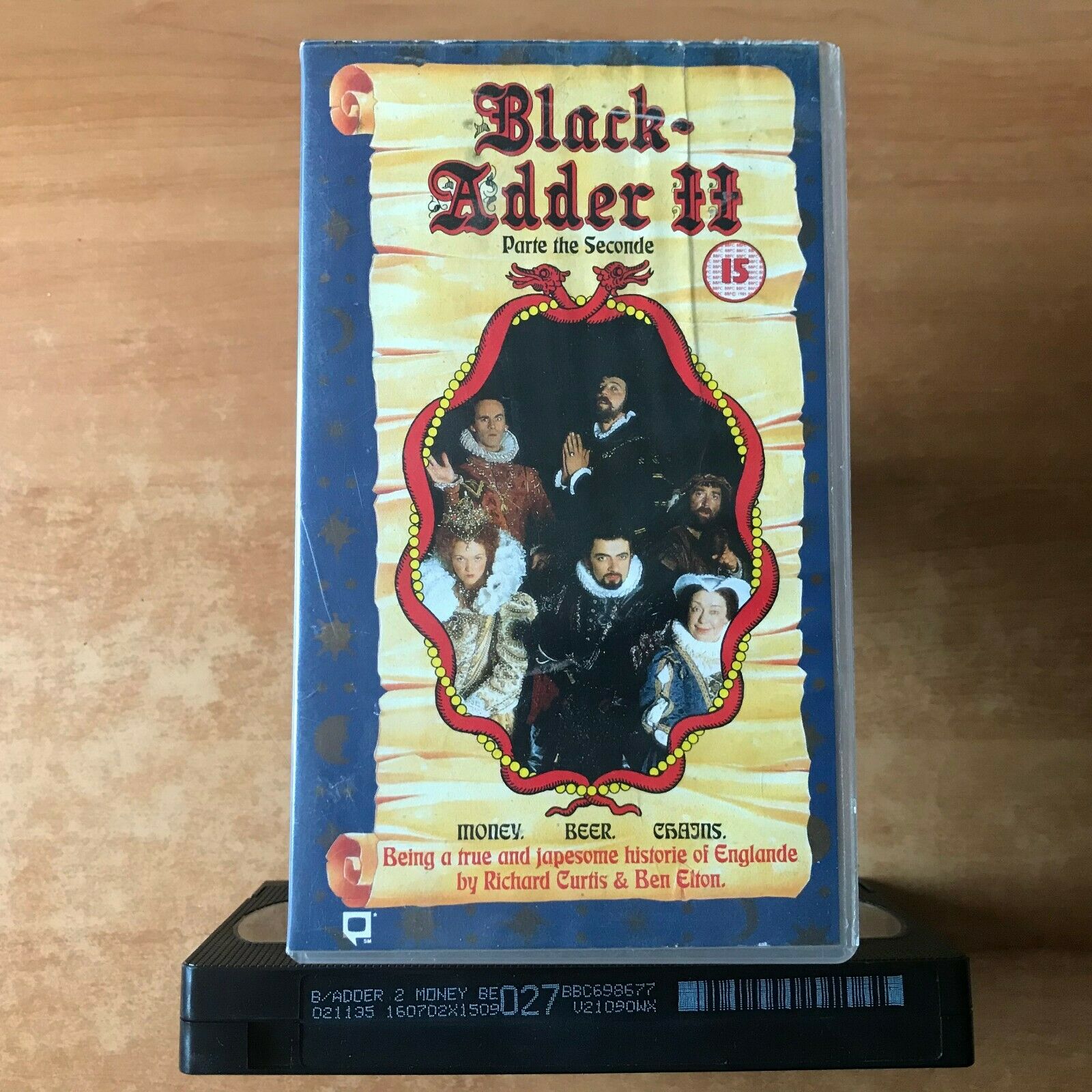 Black Adder 11 (BBC) Parte The Seconde [Money / Beer / Chains] TV Show - Pal VHS-