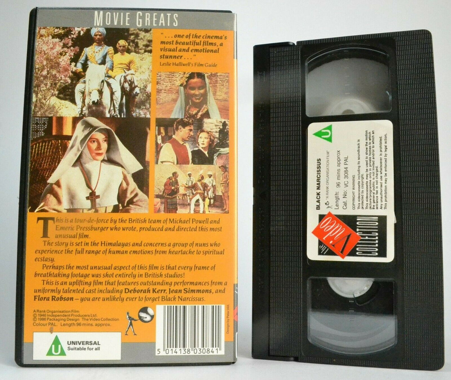 Black Narcissus (1941); [Rumer Godden]: Drama - Deborah Kerr/David Farrar - VHS-