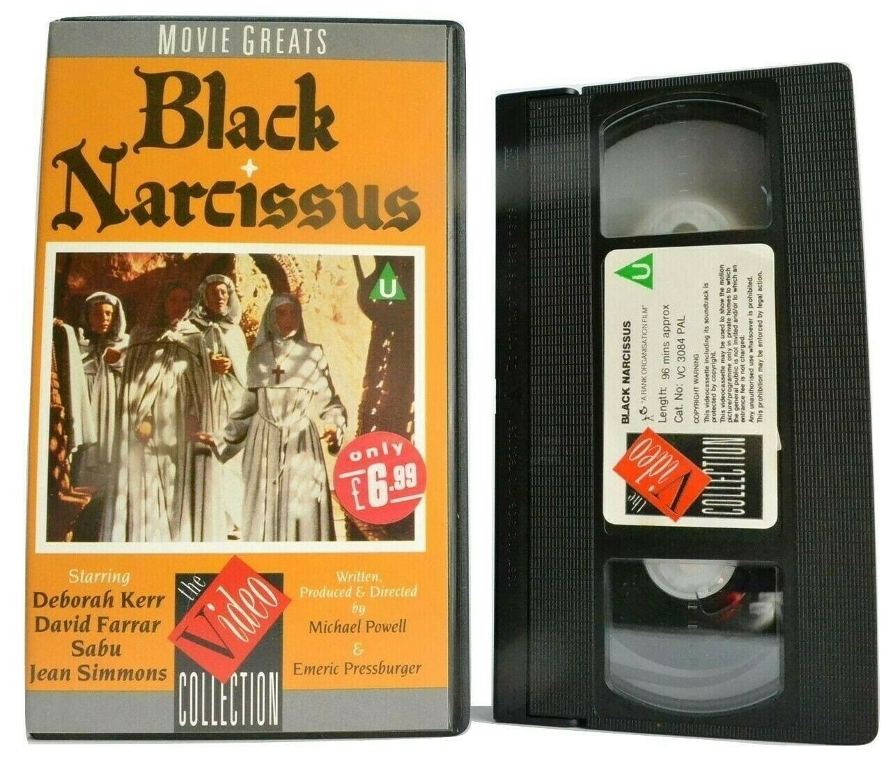 Black Narcissus (1941); [Rumer Godden]: Drama - Deborah Kerr/David Farrar - VHS-