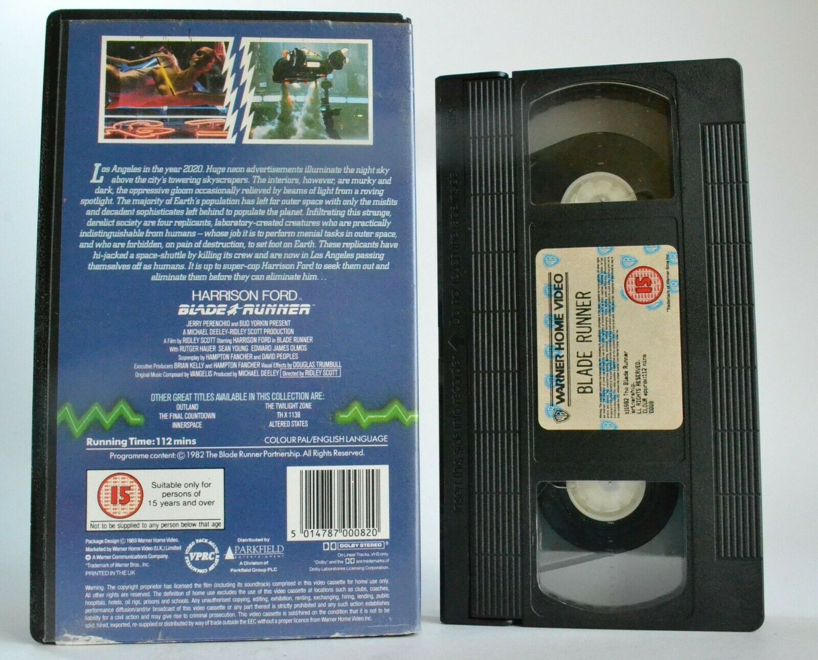 Blade Runner: Futuristic Android Action - Harrison Ford/Rutger Haurer - Pal VHS-