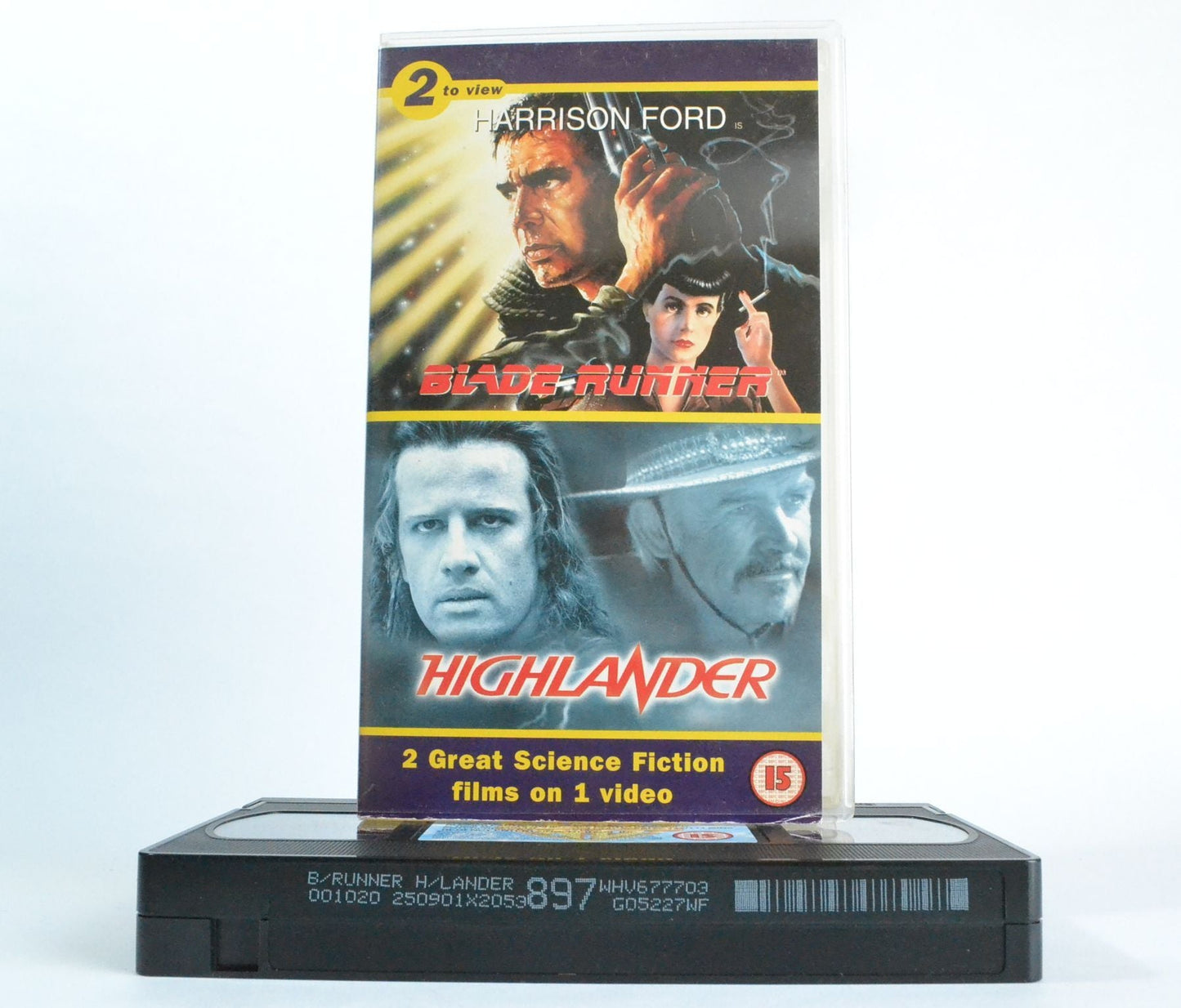 Blade Runner / Highlander - Double Sci-Fi Action - Harrison Ford [225 Minutes] VHS-