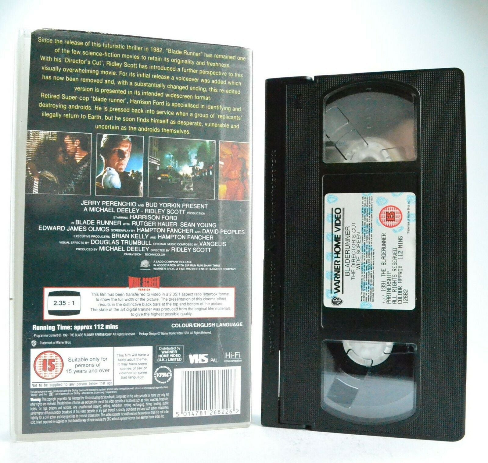 Blade Runner: The Director's Cut - (1982) Sci-Fi Classic - Widescreen - Pal VHS-