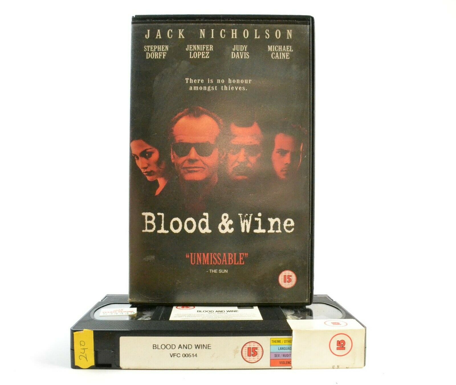 Blood And Wine: Neo-Noir Thriller (1996) - Large Box - Jack Nicholson - Pal VHS-