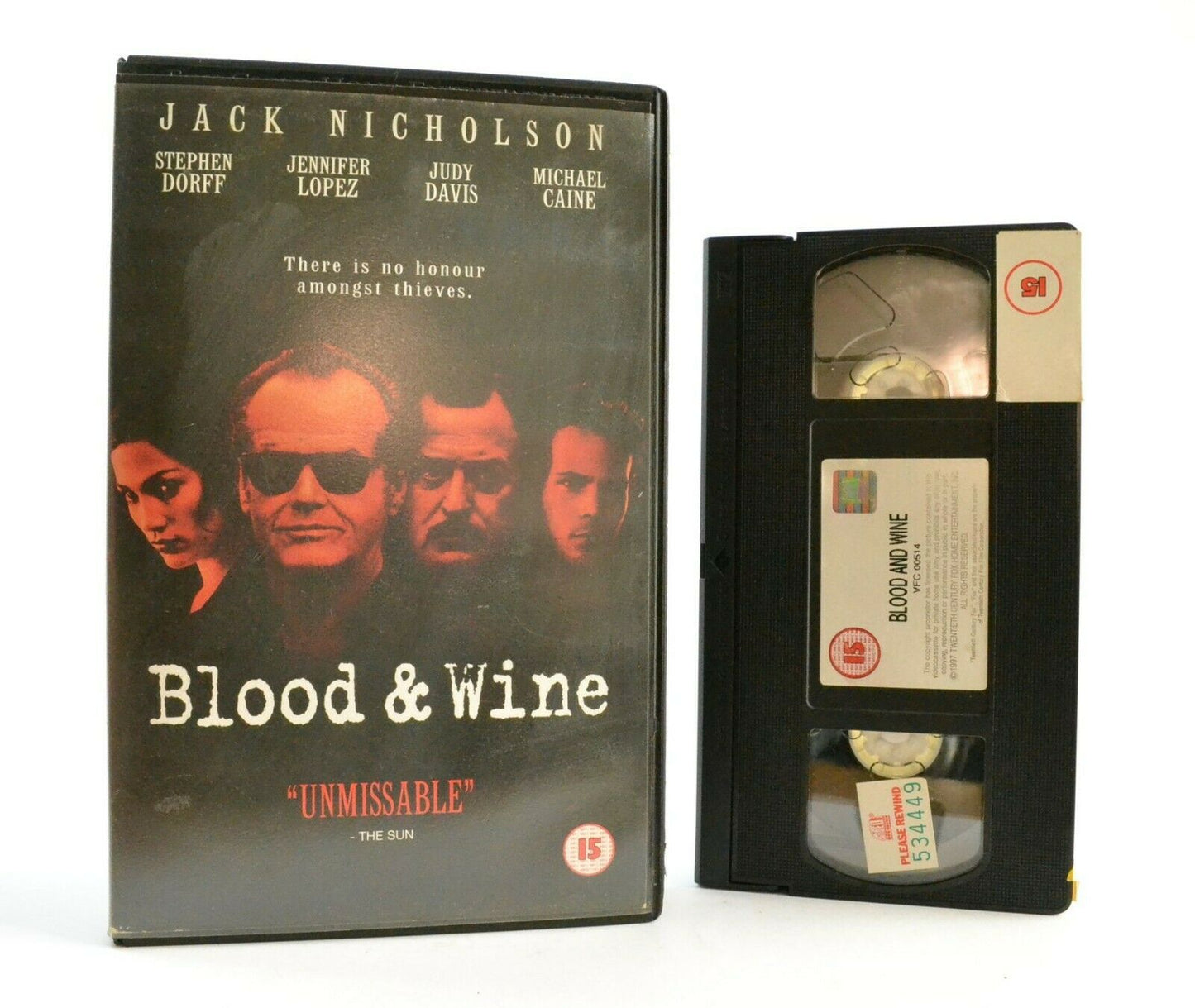 Blood And Wine: Neo-Noir Thriller (1996) - Large Box - Jack Nicholson - Pal VHS-