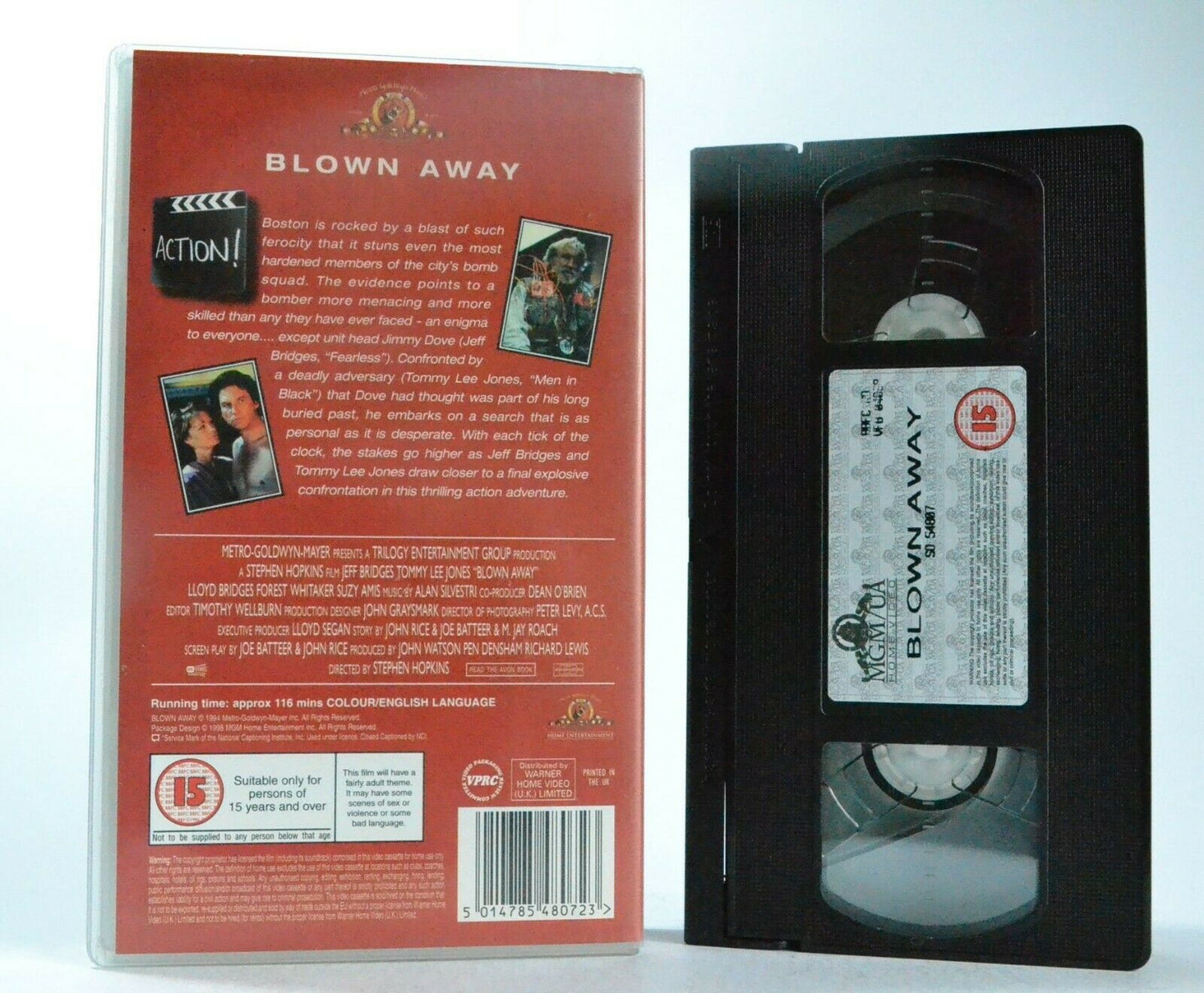 Blown Away (1994) - Action Thriller - Jeff Bridges/Tommy Lee Jones- Pal VHS-