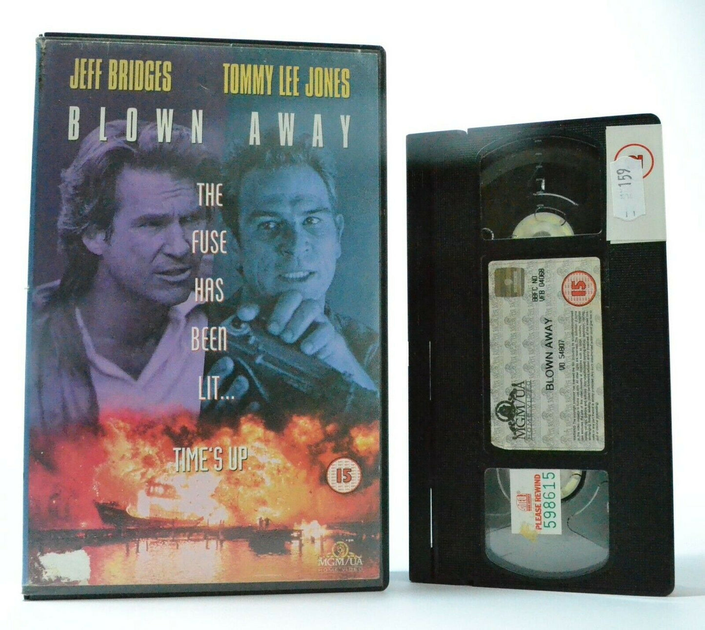 Blown Away: J.Bridges/T.Lee Jones - Action/Thriller (1994) - Large Box - Pal VHS-