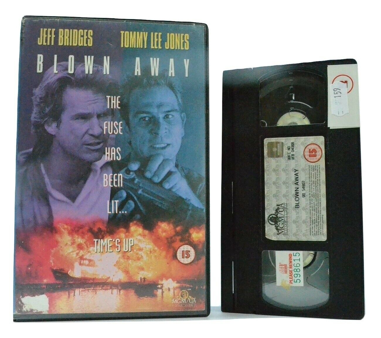 Blown Away: J.Bridges/T.Lee Jones - Action/Thriller (1994) - Large Box - Pal VHS-