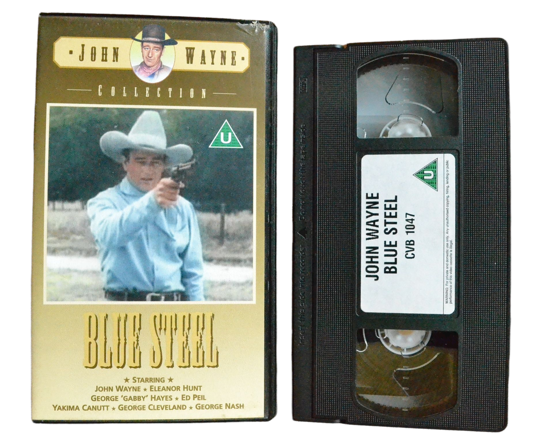 Blue Steel - John Wayne - Castle Vision - Vintage - Pal VHS-