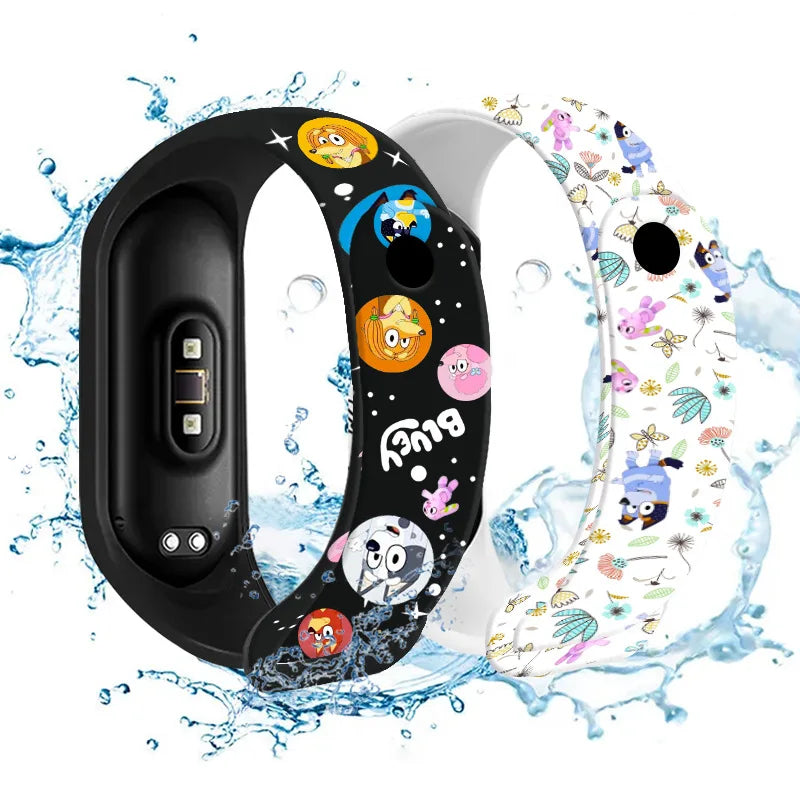 Bluey & Bingo Watch - Colorful Printed Cartoon Electronic Watch - Waterproof Anime Toy - Perfect for Kids’ Gifts-