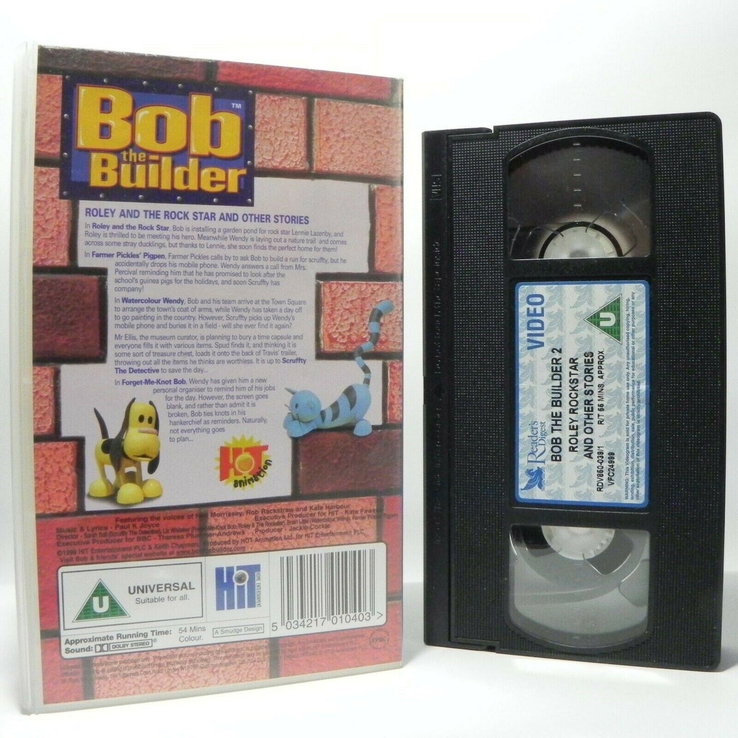 Bob The Builder: Roley And The Rock Star - Animated Neil Morrissey - Kids - VHS-