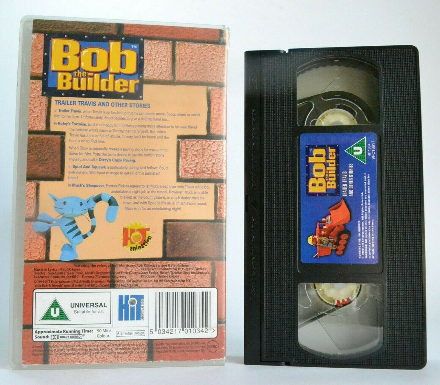 Bob The Builder: Trailer Travis And Other Stories - Animated - Children's - VHS-