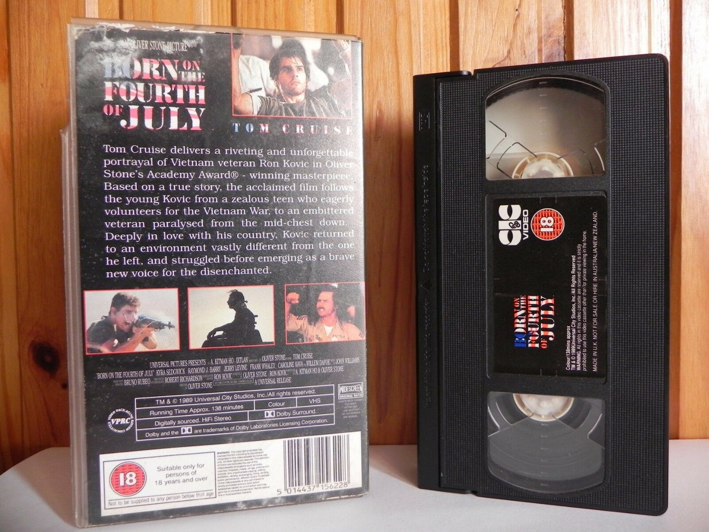 Born On The Fourth Of July - Widescreen - War Action - Tom Cruise - Pal VHS-