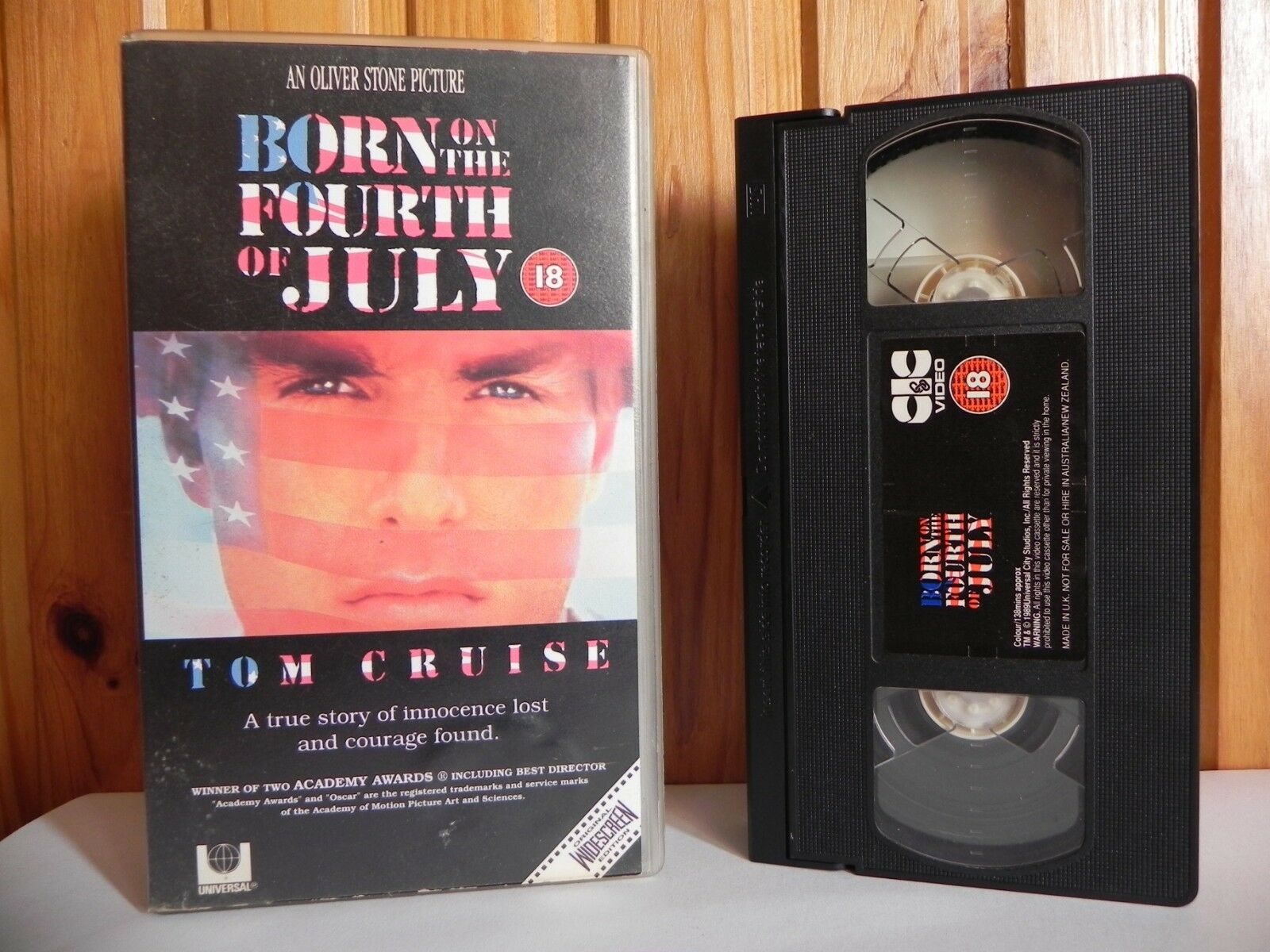 Born On The Fourth Of July - Widescreen - War Action - Tom Cruise - Pal VHS-