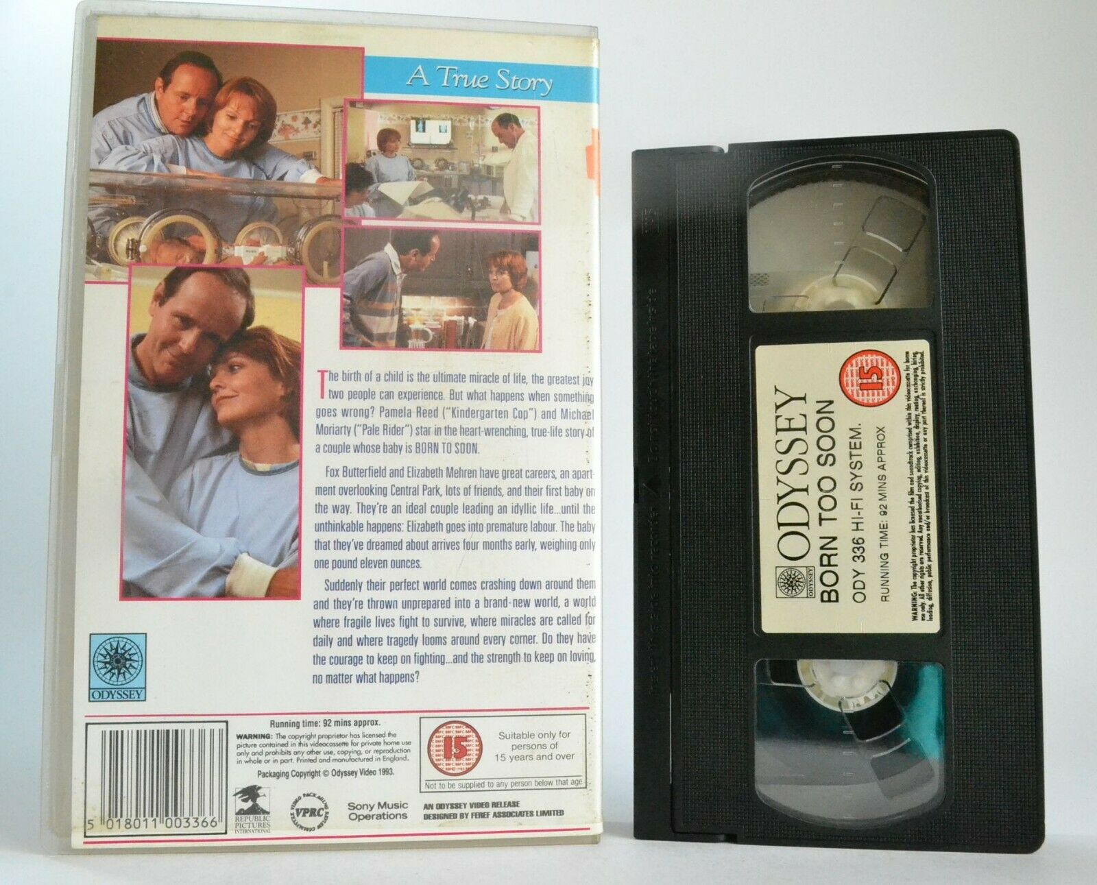 Born Too Soon (Odyssey): True Story - (1993) TV Movie - Drama - Large Box - VHS-